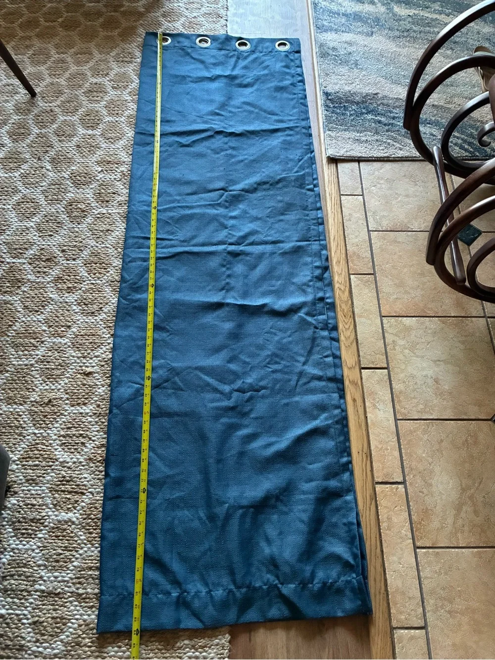 Set of 2 Navy Blue Grommet Blackout Curtain Panels – 52